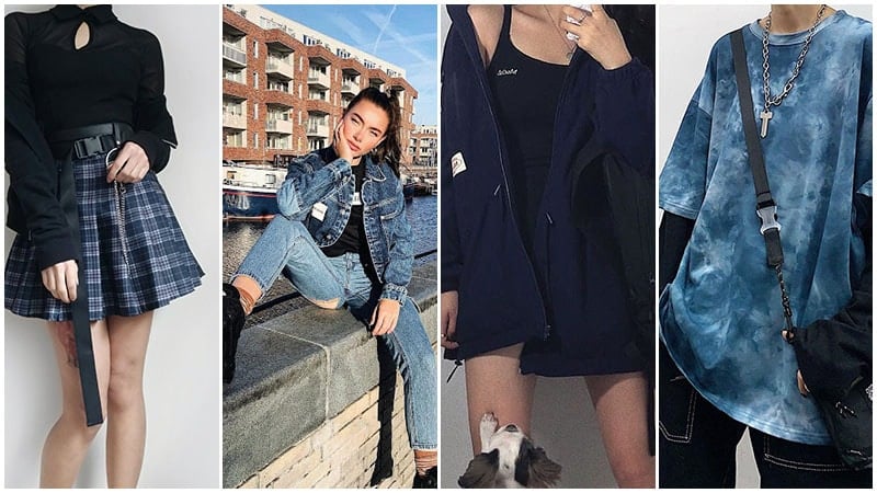Grunge Dark Blue Aesthetic 