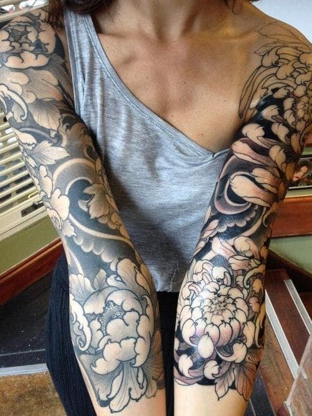 Japanese Style Sleeve Tattoo