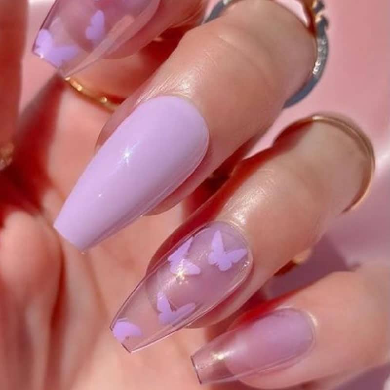 Short Pink Coffin Classic French Design Press On Nail Nude Blend Of Gold  Leaf And Pearl Handmade Fake Nails Tapered Fingernail - False Nails -  AliExpress