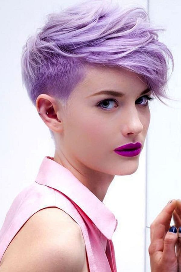 Lavender Pixie Cut