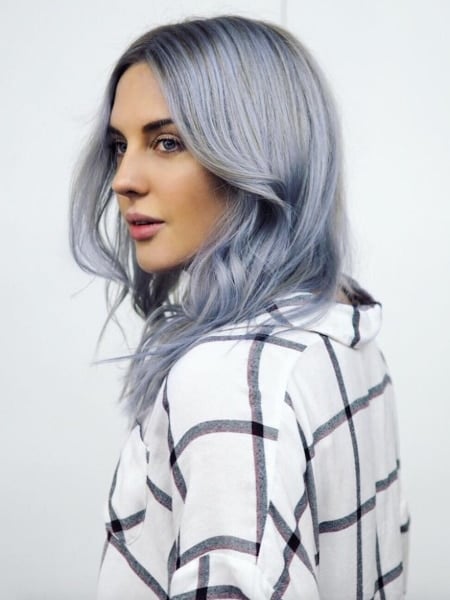 Light Pastel Blue Hair