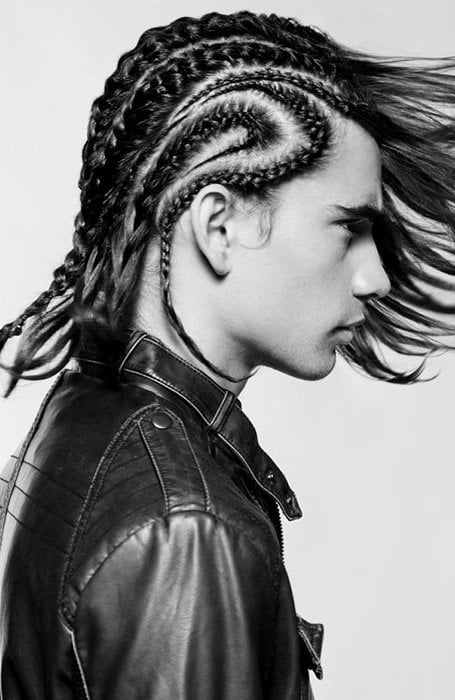 Long Hair With Man Braids men's hairstyles