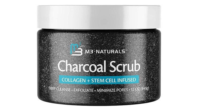 M3 Naturals Charcoal Exfoliating Body Scrub With Collagen & Stem Cell