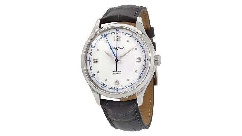 Montblanc Heritage Gmt Automatic Silvery White Dial Watch
