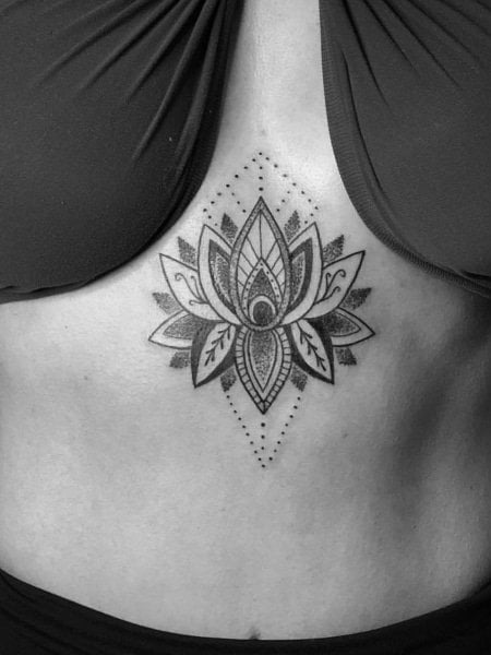 Lotus Mandala Underboob Temporary Tattoo  Tattoo Icon  TattooIcon