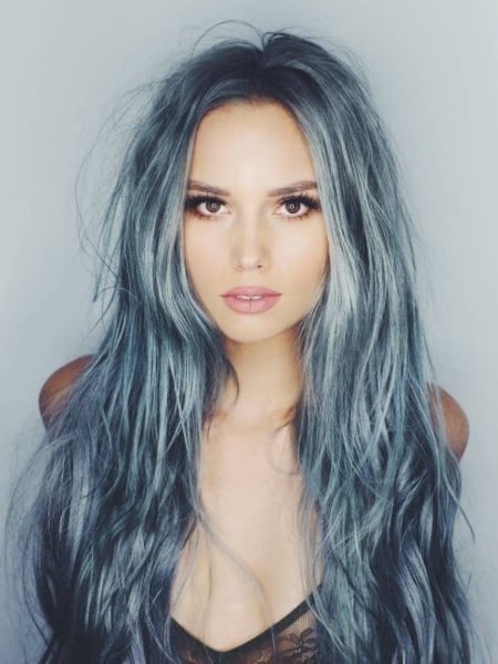 Metallic Blue Hair Dye
