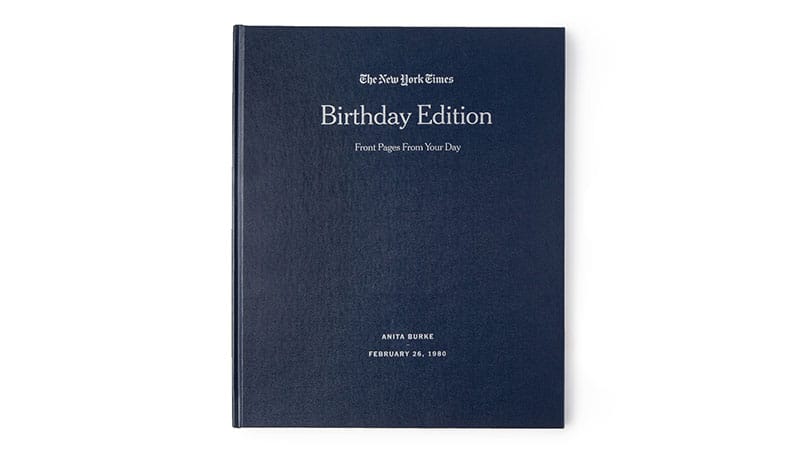 New York Times Custom Birthday Book