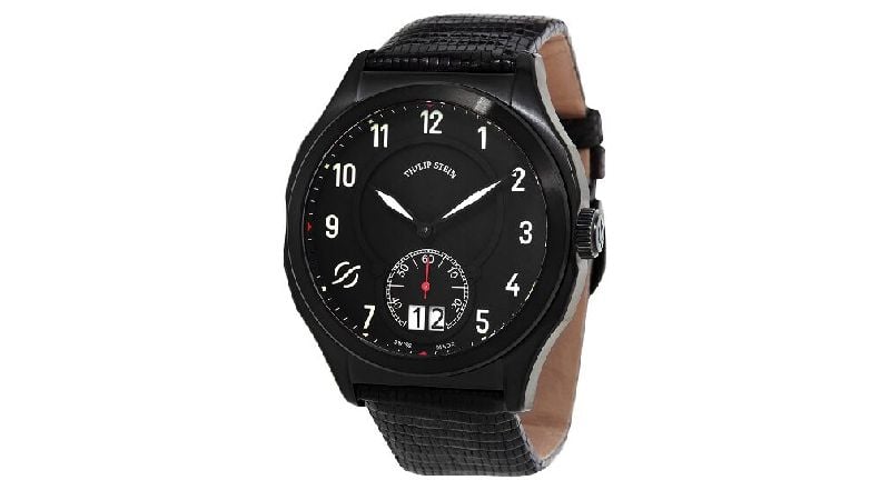 Philip Stein Prestige Quartz Men's Black Leather Watch