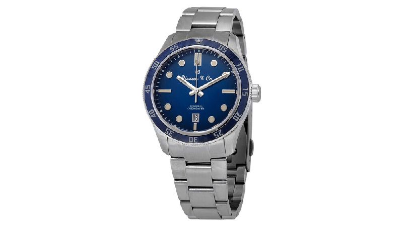 Picasso And Co Automatic Blue Dial Stainless Steel Men's Watch