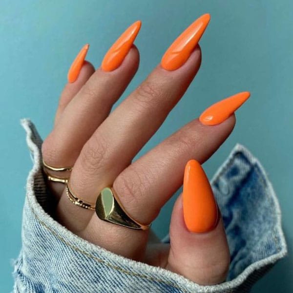 Pastel Orange Nails