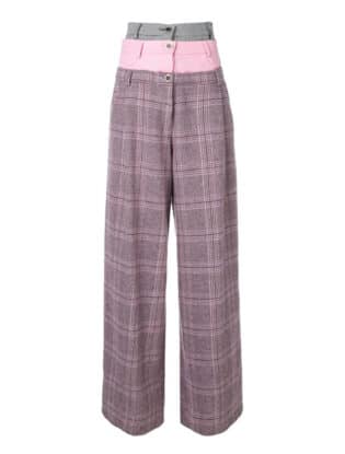 Pink Plaid Trousers