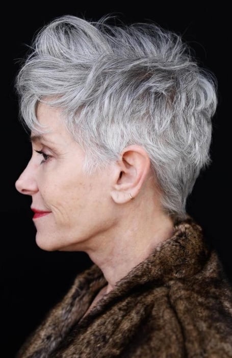 Pixie Haircut Grey Hair