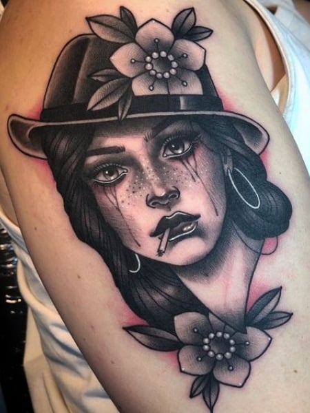 Portrait Upper Arm Tattoo