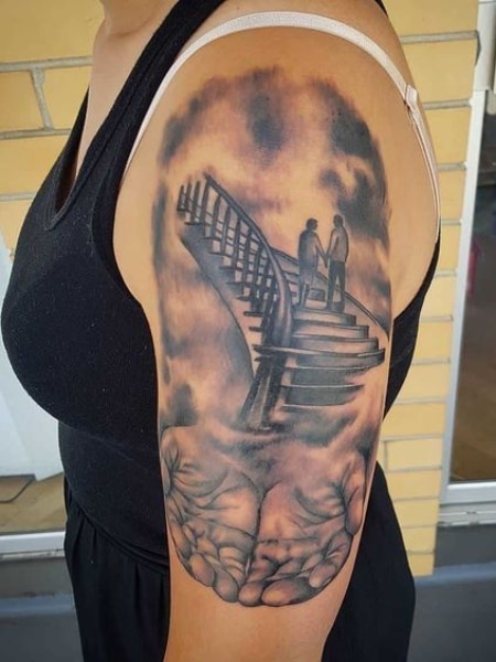 Religious Half Sleeve Tattoo 