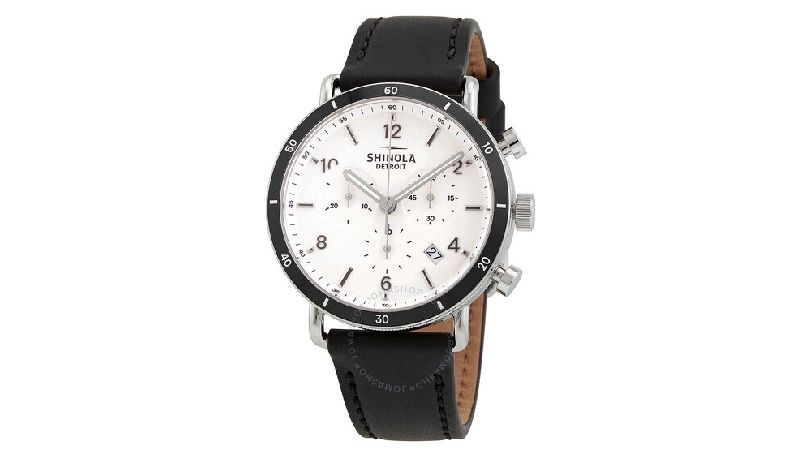 Shinola The Canfield Chronograph Quartz White Dial Men's Watch