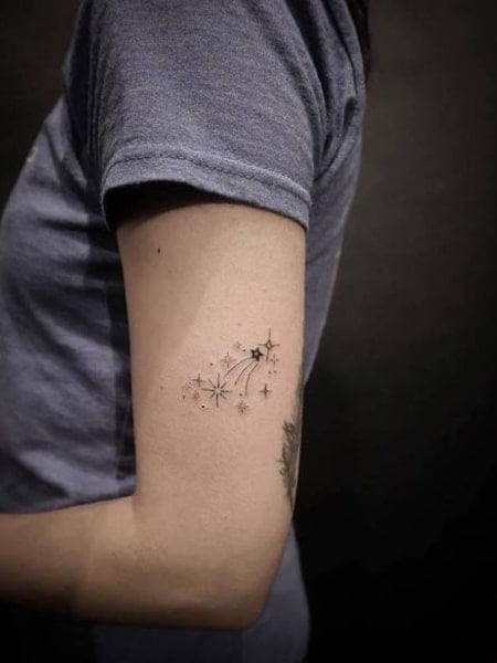 Shooting Star Upper Arm Tattoo