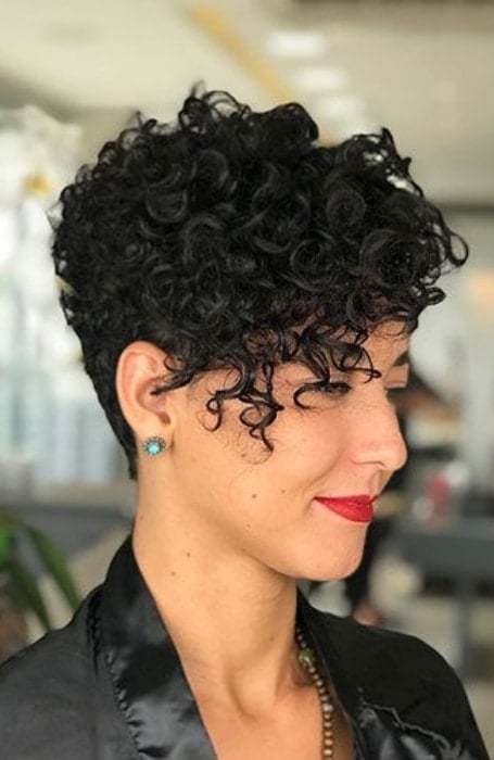 Short Curly Pixie Cut