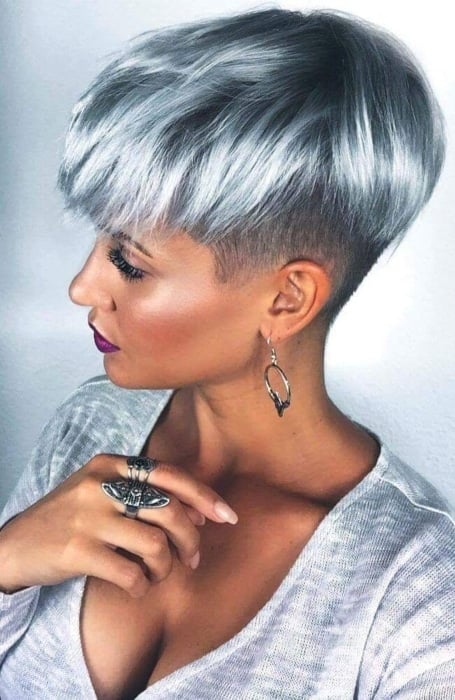 Silver Pixie Cut