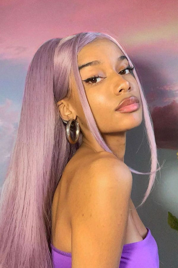 Straight Lavender Hair