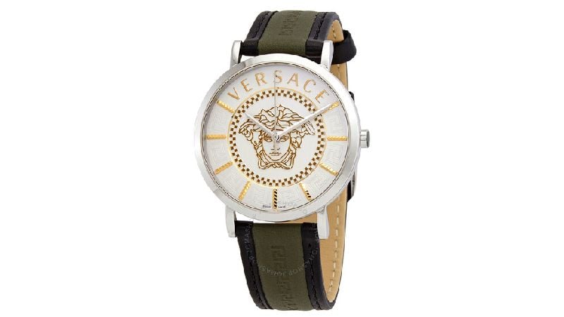 Versace Essential Quartz Silver Dial Men's Watch