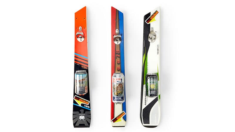 Wall Mounted Recycled Ski Bottle Opener