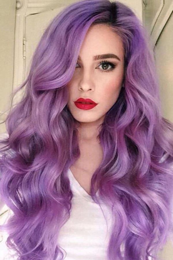 Wavy Lavender Hair