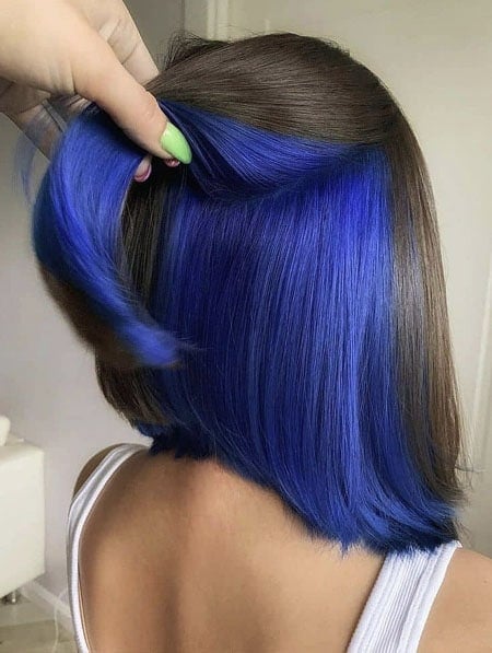 Blue Hair Peek A Boo
