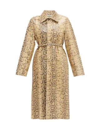 Animal Print Leather Coat