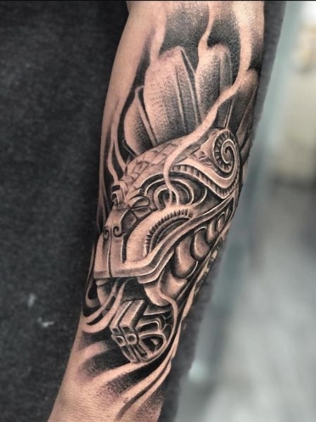 Aztec Dragon Tattoo For Men