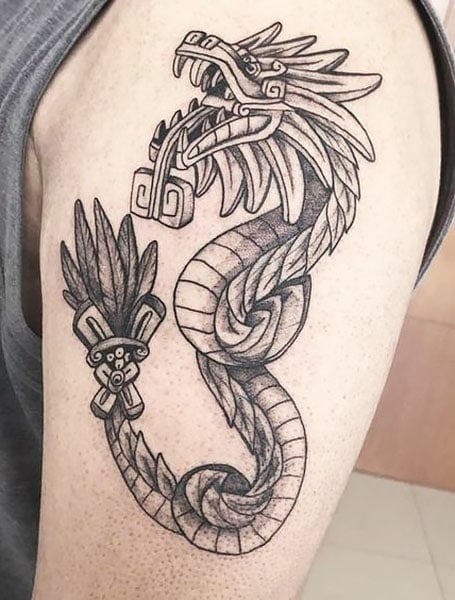 Aztec Dragontattoo