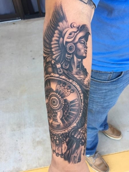 Aztec Half Sleeve Tattoos For Men