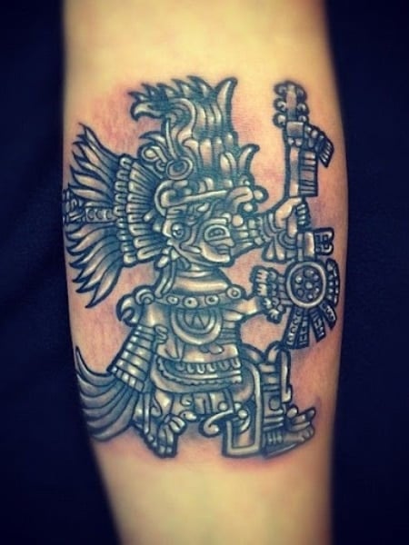 Aztec God Tattoo For Men