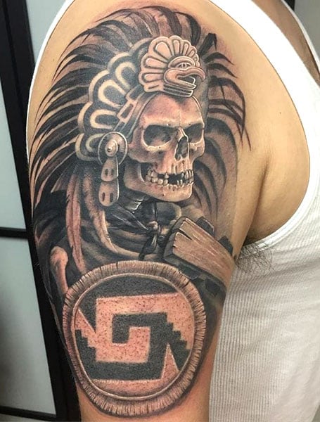 Aztec God Of Death Tattoo
