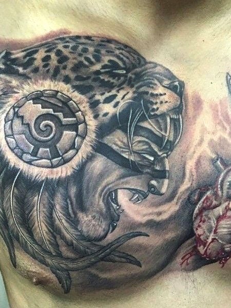 Tattoo uploaded by Red Baron Ink  Aztec Jaguar warrior  Tattoodo