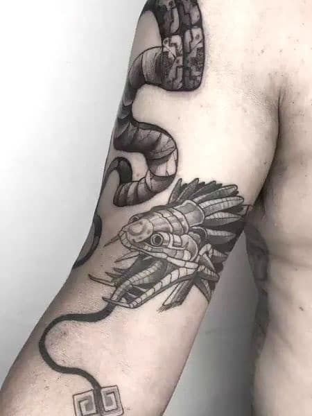 Aztec Serpent Tattoo For Men