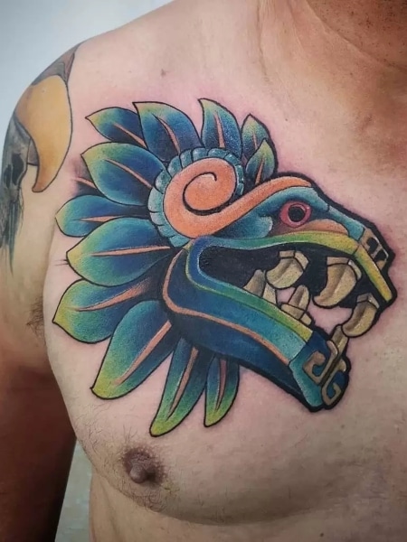 Aztec Quetzalcoatl Tattoo For Men