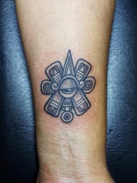 Aztec Wrist Tattoo For Men