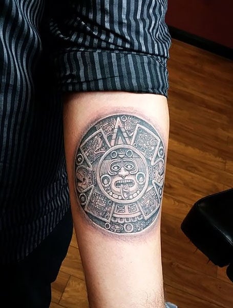 Aztec Sun Tattoo