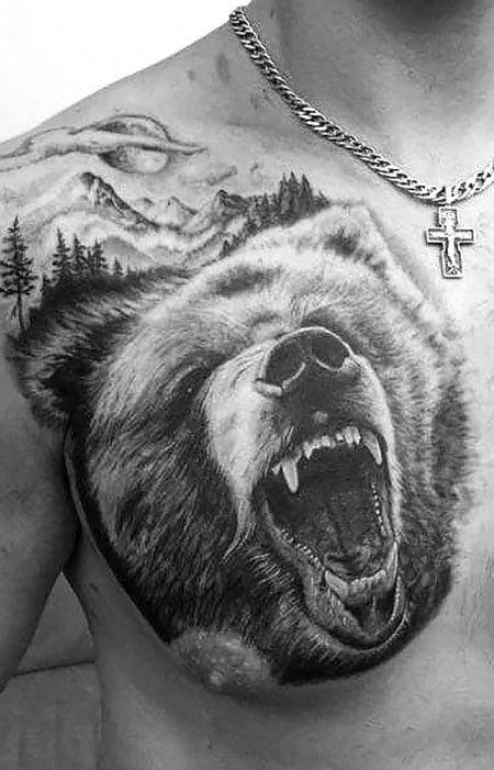 Bear Tattoo Men