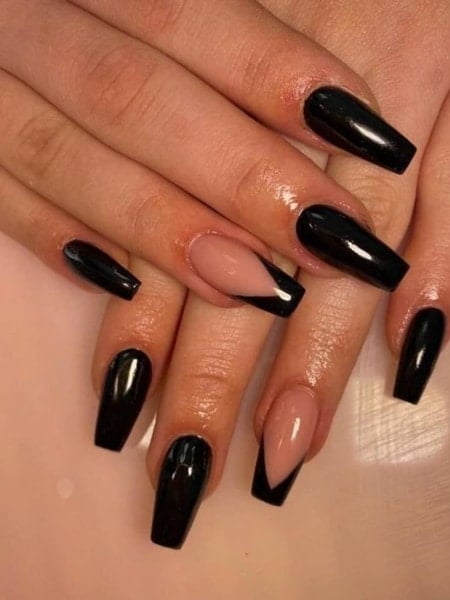 Black Acrylic Nails