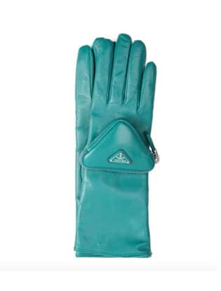 Blue Prada Pouch Gloves