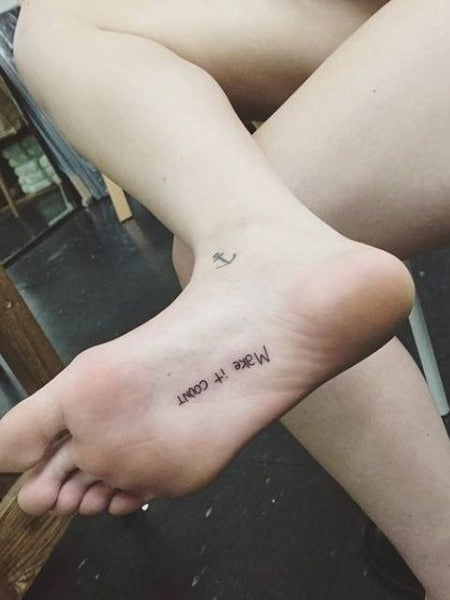 Bottom Of Foot Tattoo For Women