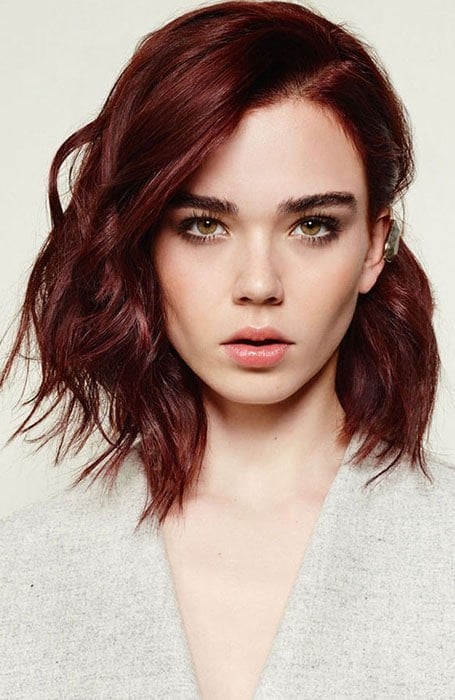 Burgundy Color Lob