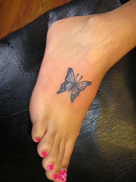 No Fear Word Foot Tattoo