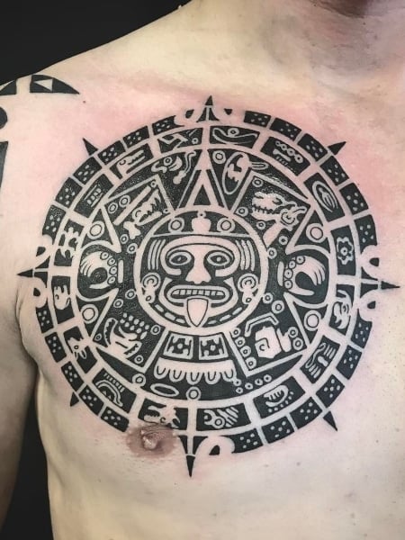 Calendario Azteca Tattoo For Men