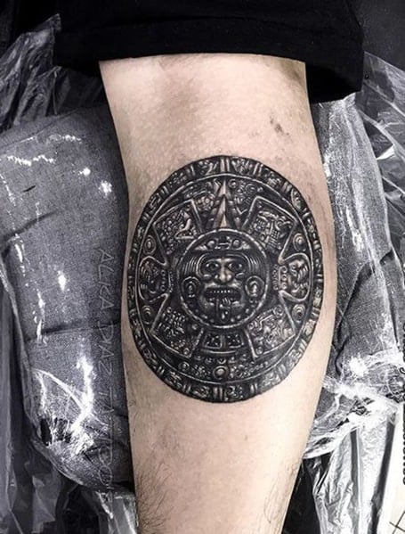 aztec calendar tattoo