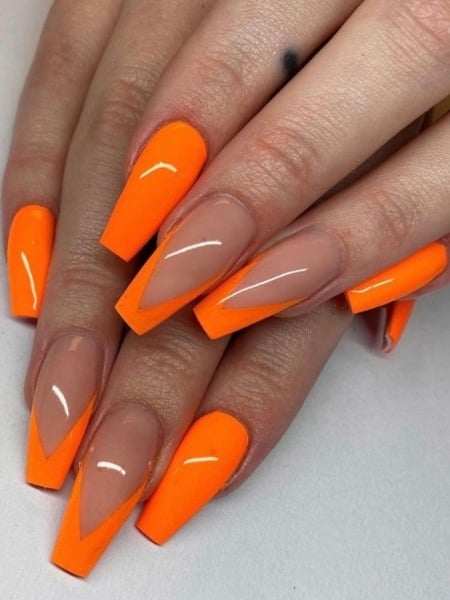 Loving this bright neon orange : r/Nails