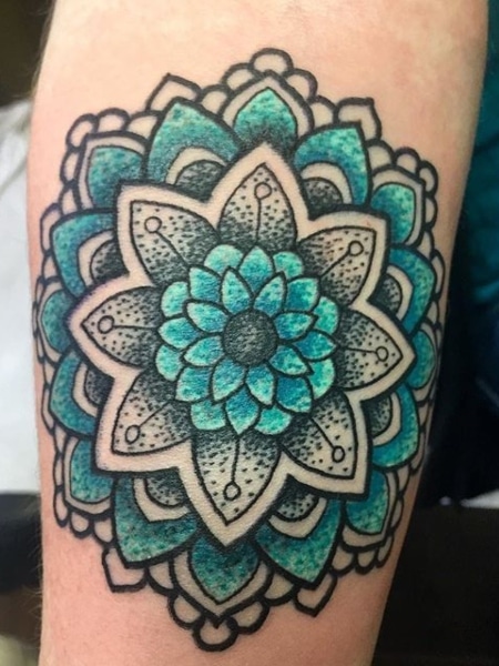 Color Mandala Tattoo For Men