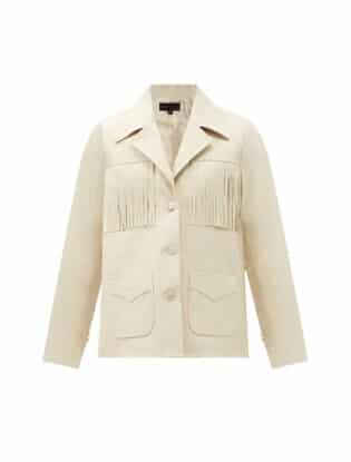 Cream Fringe Jackets