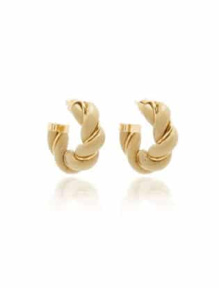 Curly Gold Hoop Earrings